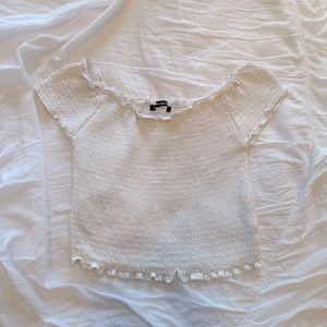 Brandy Melville Smocked Crop Top